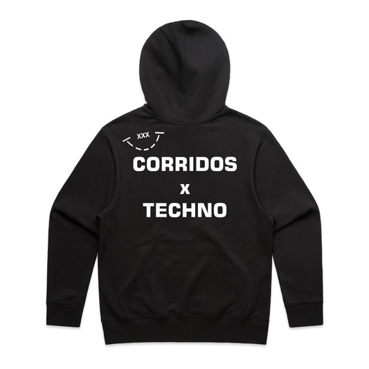 CORRIDOS X TECHNO HOODIE (BLACK)