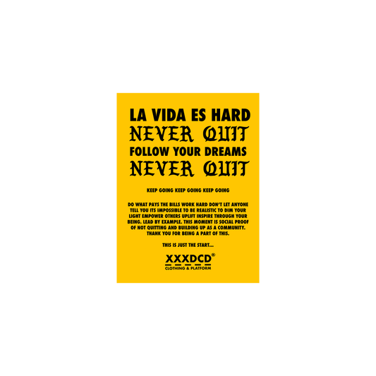 NEVER QUIT POSTER